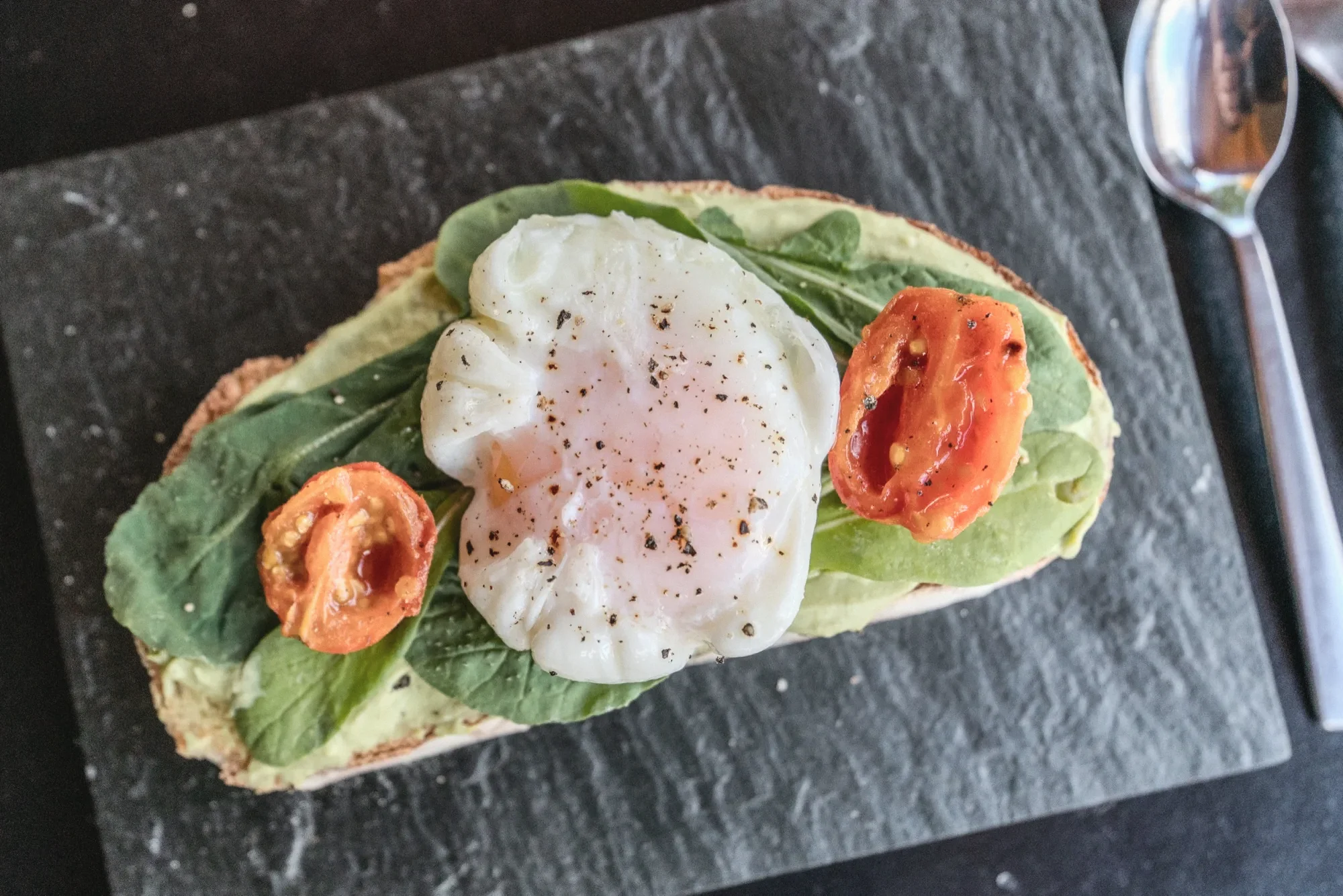Toast with avocado and egg